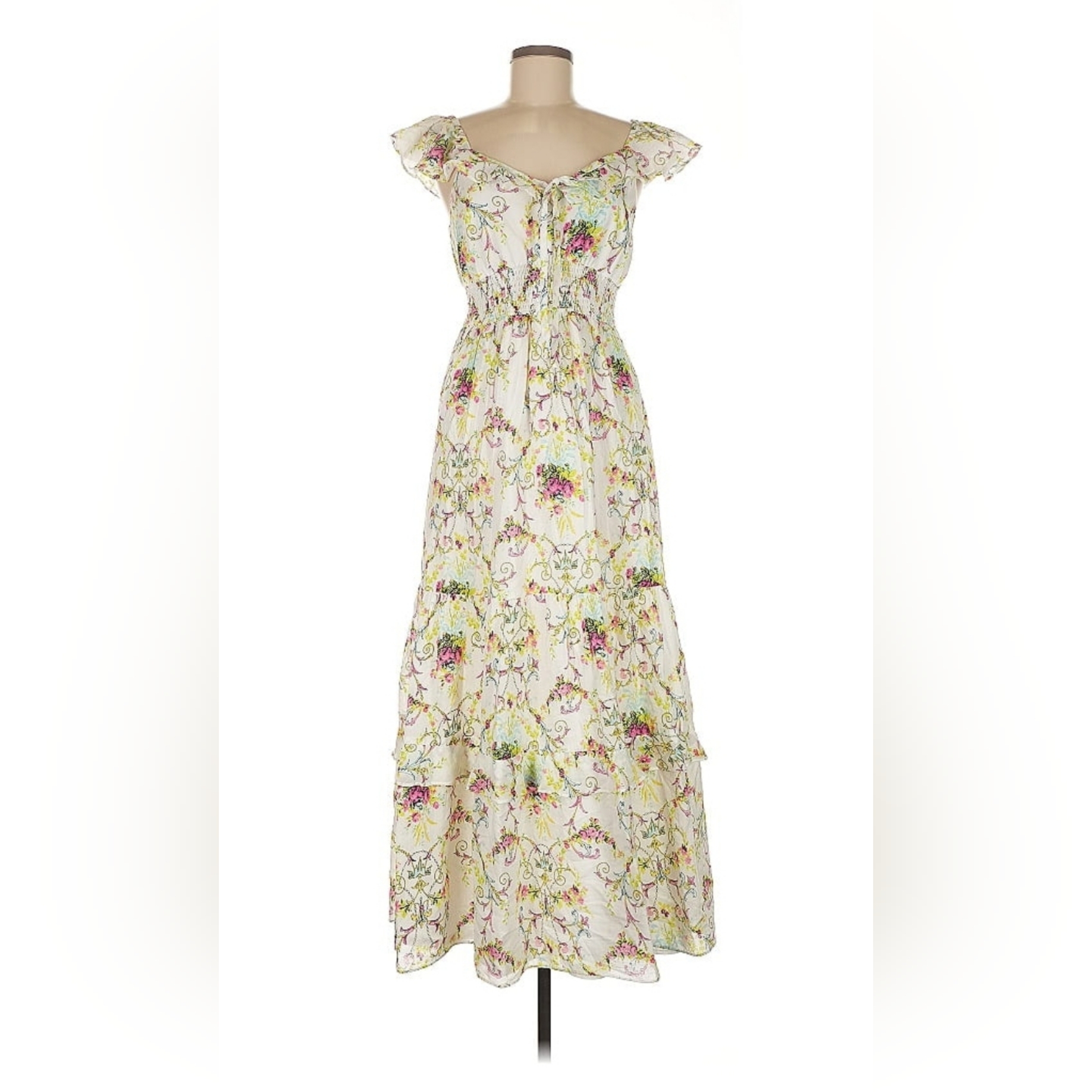 Betsey Johnson Floral Print Maxi Dress Size M